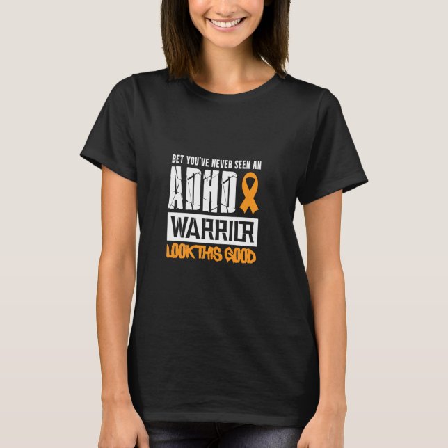 Adhd Awareness See Attention Deficit Warrior Surv T Shirt (Framsida)