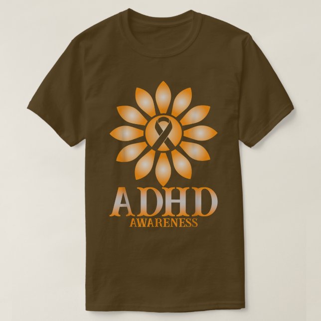 ADHD Awareness Solros Ribbon för manar kvinnor T Shirt (Design framsida)
