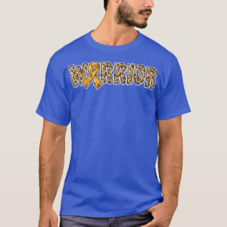 ADHD Awareness Warrior Orange Ribbon Leopard Print T Shirt