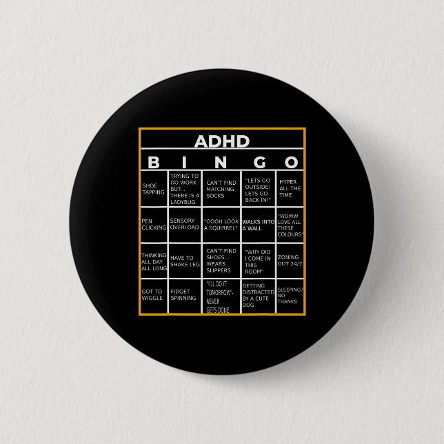 Adhd Bingo-Roligten Knapp (Framsida)