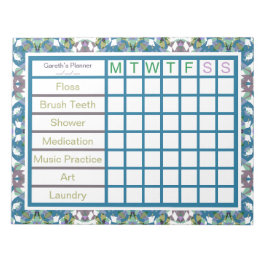 ADHD Boy's Manar's Weekly Checklist Reminder Plann Anteckningsblock