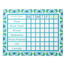 ADHD Boy's Manar's Weekly Checklist Reminder Plann