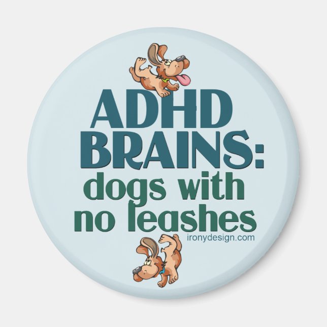 ADHD BRAINS (blå) Magnet (Framsidan)
