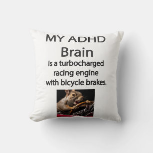 ADHD-bromsturboladdad med cykelbromsar Kudde
