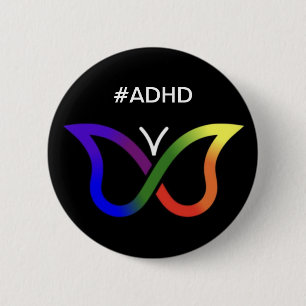 #ADHD Butterfly Neurodiversity Button Badge Knapp