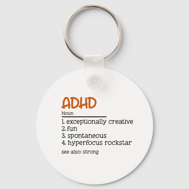 ADHD Definition Neurodiversity Awareness Nyckelring (Framsida)
