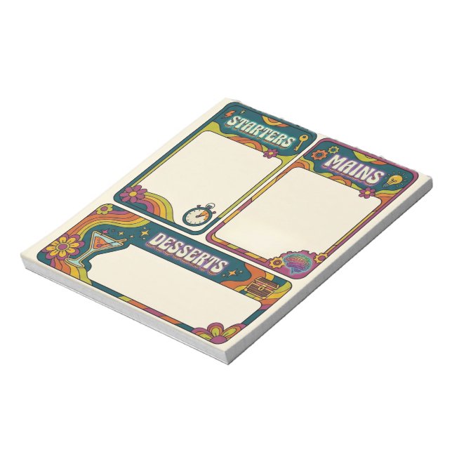 ADHD Dopamine Menu Checklist Retro Task Planner Anteckningsblock (Roterad)