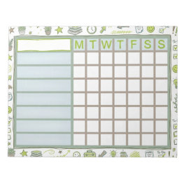 ADHD Dopamine Weekly Habit Tracker Planner Anteckningsblock