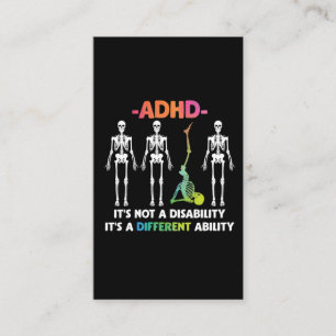ADHD Ej funktionsnedsättning Skeleton med olika f Visitkort