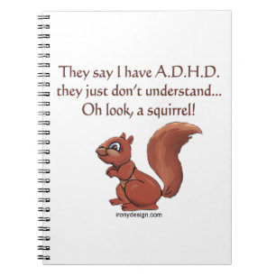 ADHD-ekorrehumor Anteckningsbok