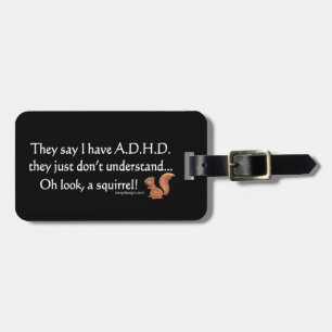 ADHD-ekorrehumor Bagagebricka