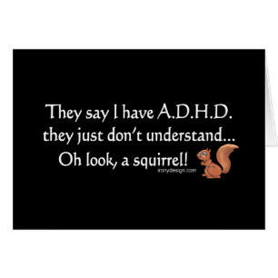 ADHD-ekorreordstäv Hälsningskort