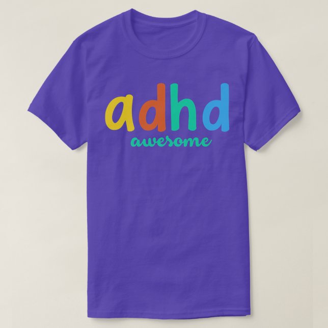 ADHD Fantastisk FUNNY Inspirational Motivational M T Shirt (Design framsida)