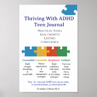 ADHD FRONT COVER TEEN JOURNAL POSTER