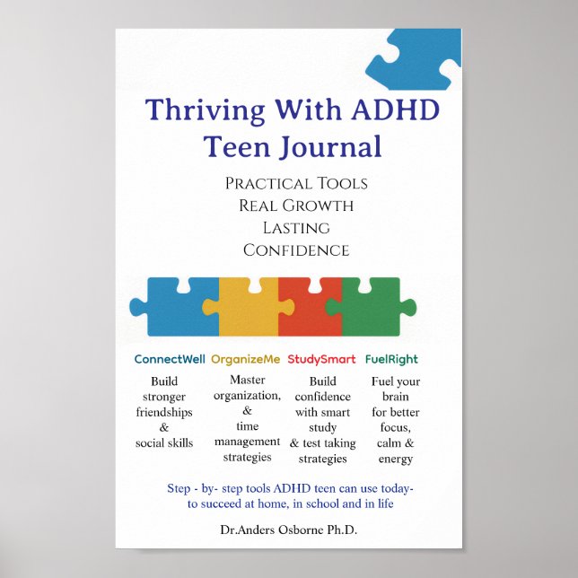 ADHD FRONT COVER  TEEN JOURNAL POSTER (Framsidan)