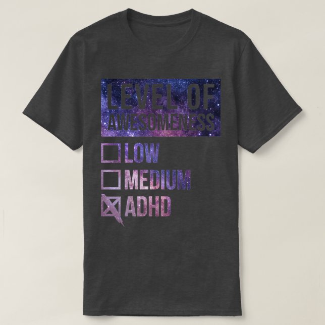 ADHD-funktionell bildnivå i ADHD 1 T Shirt (Design framsida)
