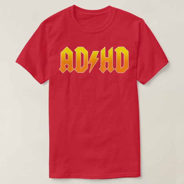ADHD Funny Rocker T Shirt (Design framsida)