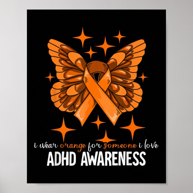 Adhd Gift Uni-children Adhd Awareness - Black, Sma Poster (Framsidan)