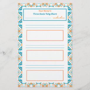 ADHD Girl's Goal Habit Tracker Tally Chart Fridge Brevpapper