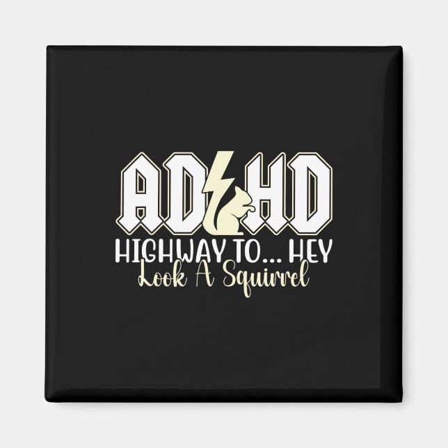 Adhd Highway till Hej, se lustigt Älskare Pet Magnet (Framsidan)