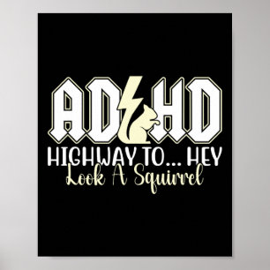 Adhd Highway till Hej, se lustigt Älskare Pet Poster