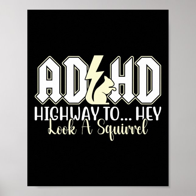 Adhd Highway till Hej, se lustigt Älskare Pet Poster (Framsidan)