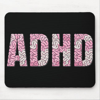 ADHD-hjärnans bokstäver - Rosa & Beige Anatomi Tex Musmatta