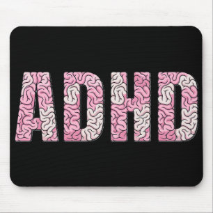 ADHD-hjärnans bokstäver - Rosa & Beige Anatomi Tex Musmatta
