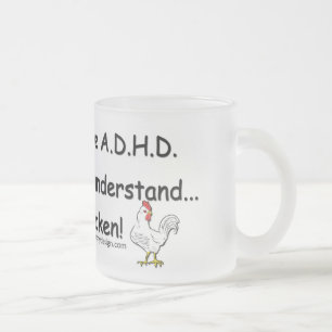 ADHD-hönahumor Frostad Glasmugg