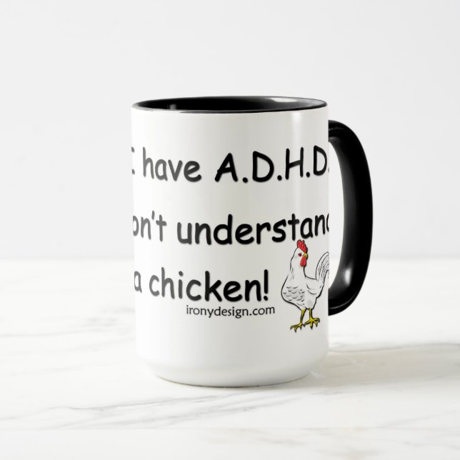 ADHD-hönahumor Mugg (Framsida höger)