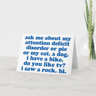 ADHD-humorcitationstecken Kort