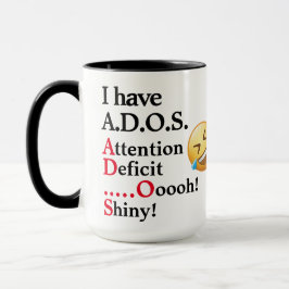 ADHD Joke Funny Office Coffee, Tea, Cocoa ceramic Mugg