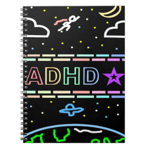 ADHD Journal Barn Rymd-tema anteckningsbok