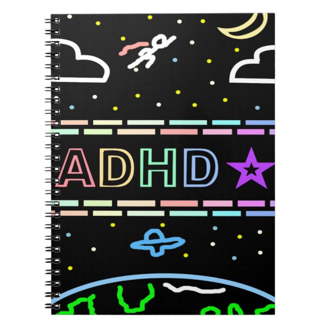 ADHD Journal barnomsorg för bärbara datorer Anteckningsbok (Framsidan)
