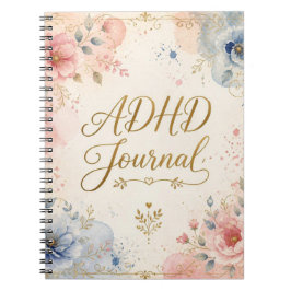 ADHD Journal – Modern Floral Anteckningsbok