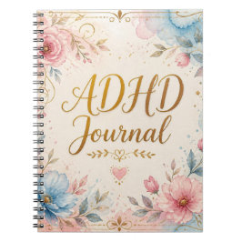 ADHD Journal – Modern Floral Anteckningsbok