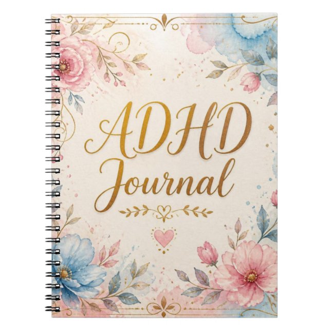 ADHD Journal – Modern Floral Anteckningsbok (Framsidan)