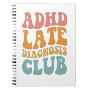 ADHD Klubb för sen diagnos Funny Neurodiversity Gi Anteckningsbok