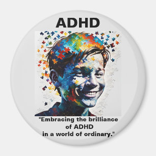 ADHD Living The Brilliance of ADHD-märke Magnet