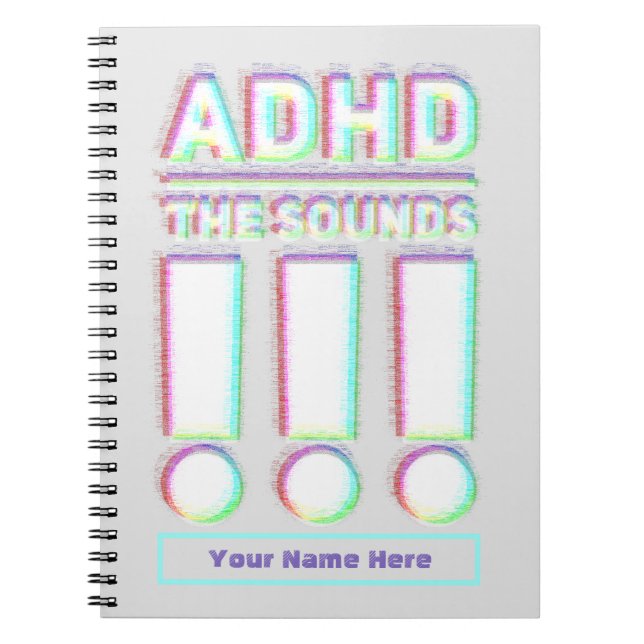 ADHD ljud! Pastel Färg Anteckningsbok (Framsidan)