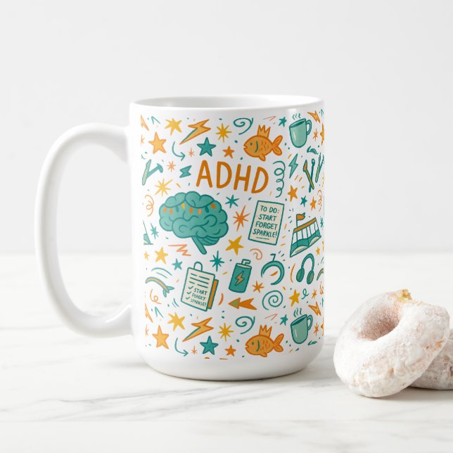 ADHD: Magiskt uppdelat Kaffemugg (Med munk)
