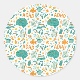 ADHD: Magiskt uppdelat Runt Klistermärke