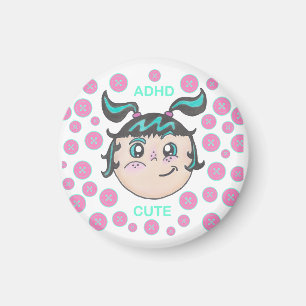 ADHD-magnet med "ADHD Söt"-illustration Magnet