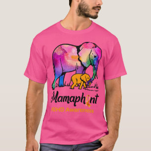 ADHD Mamma Elephant Mamaphant ADHD Awareness T Shirt