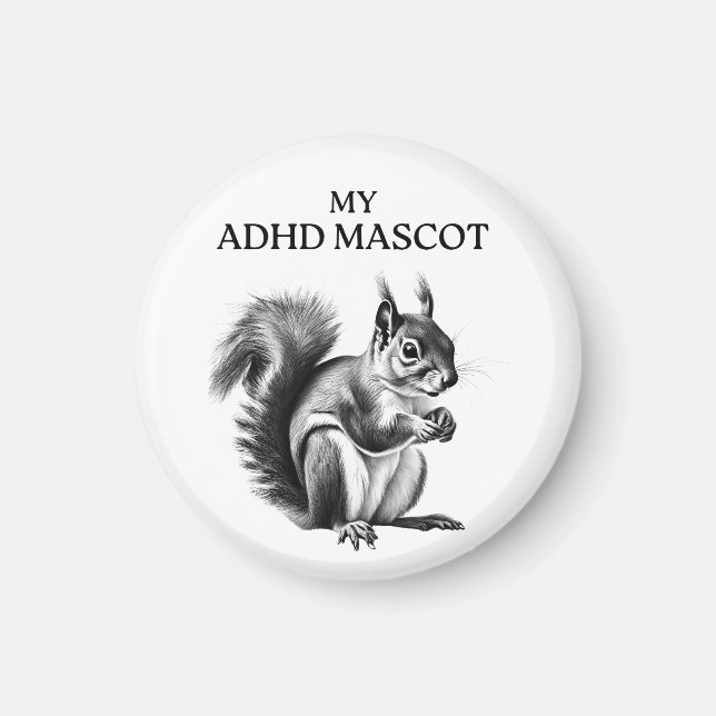 ADHD mascot magnet (Framsidan)