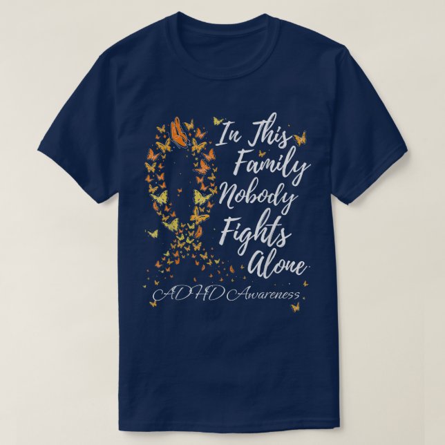 ADHD-medvetenhet hos Family Support-krigare T Shirt (Design framsida)