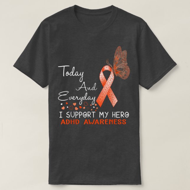 ADHD-medvetenhet I stöder min Hero Butterfly T Shirt (Design framsida)