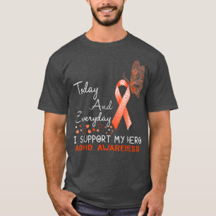 ADHD-medvetenhet I stöder min Hero Butterfly T Shirt