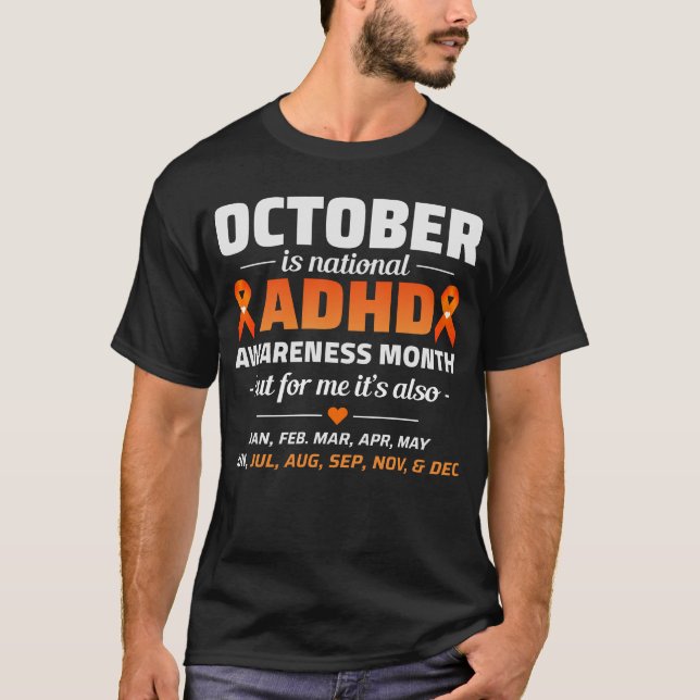 ADHD-medvetenhet T Shirt (Framsida)