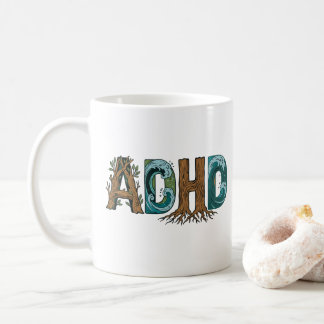 ADHD Natur Element Typsnittsdesign Kaffemugg
